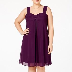 SL Fashions Purple‎ Chiffon Cocktail Dress Women's Size 10 Evening Party Formal
